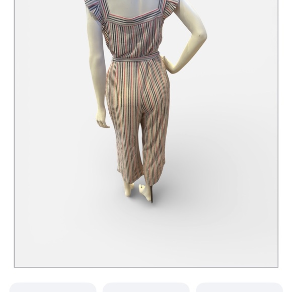 Monteau Striped Ruffle Jumpsuit - Picture 2 of 3
